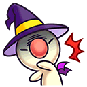 Moogle with haunted face.